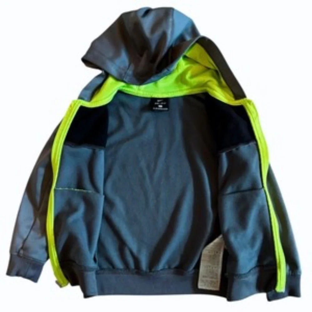 Nike Boys Gray‎ Black Hooded Jacket Size 4 Toddler